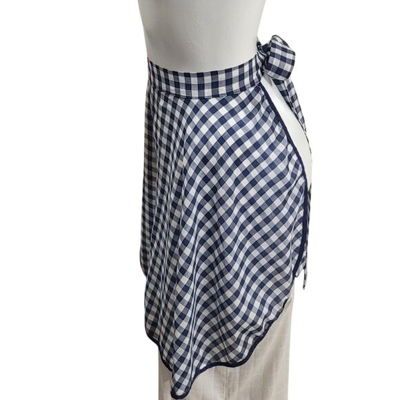 Vintage Gingham Apron Blue - Picture 3 of 6
